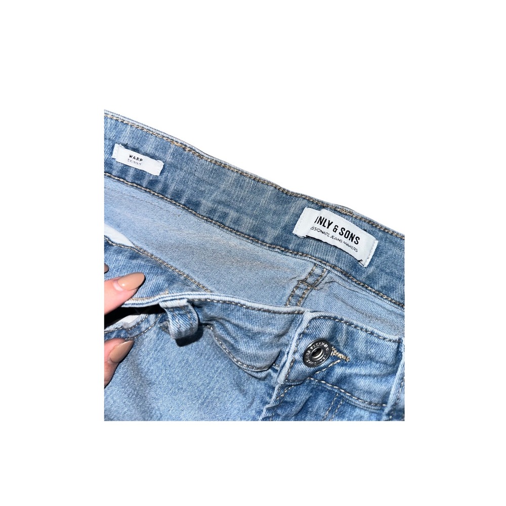 ONLY & SONS Mens Light Wash Slim Fit Denim Jeans W32 L34 Casual Everyday Wear - Picture 2 of 4